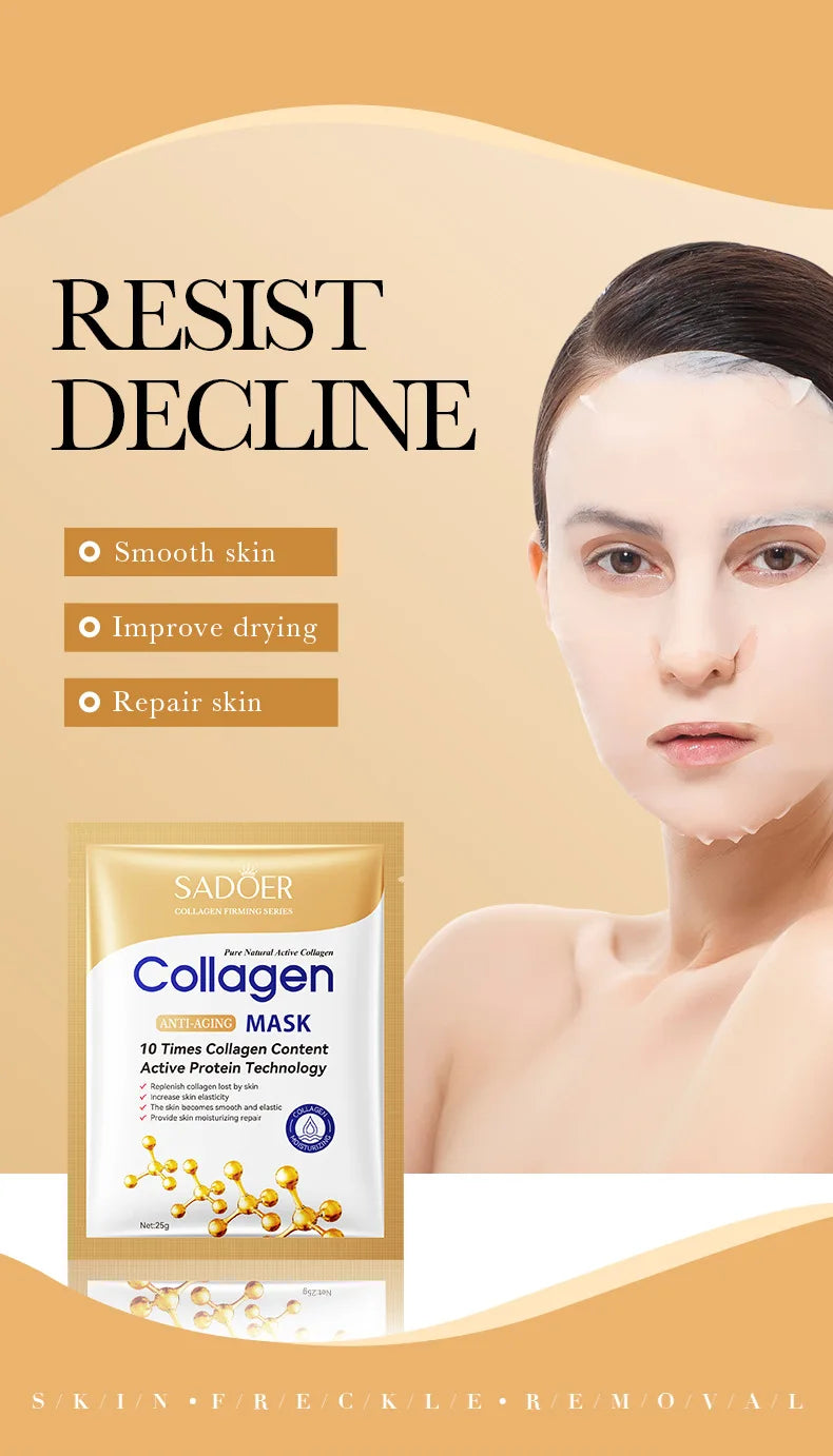 20pcs Hyaluronic Acid Collagen Face Mask Collection