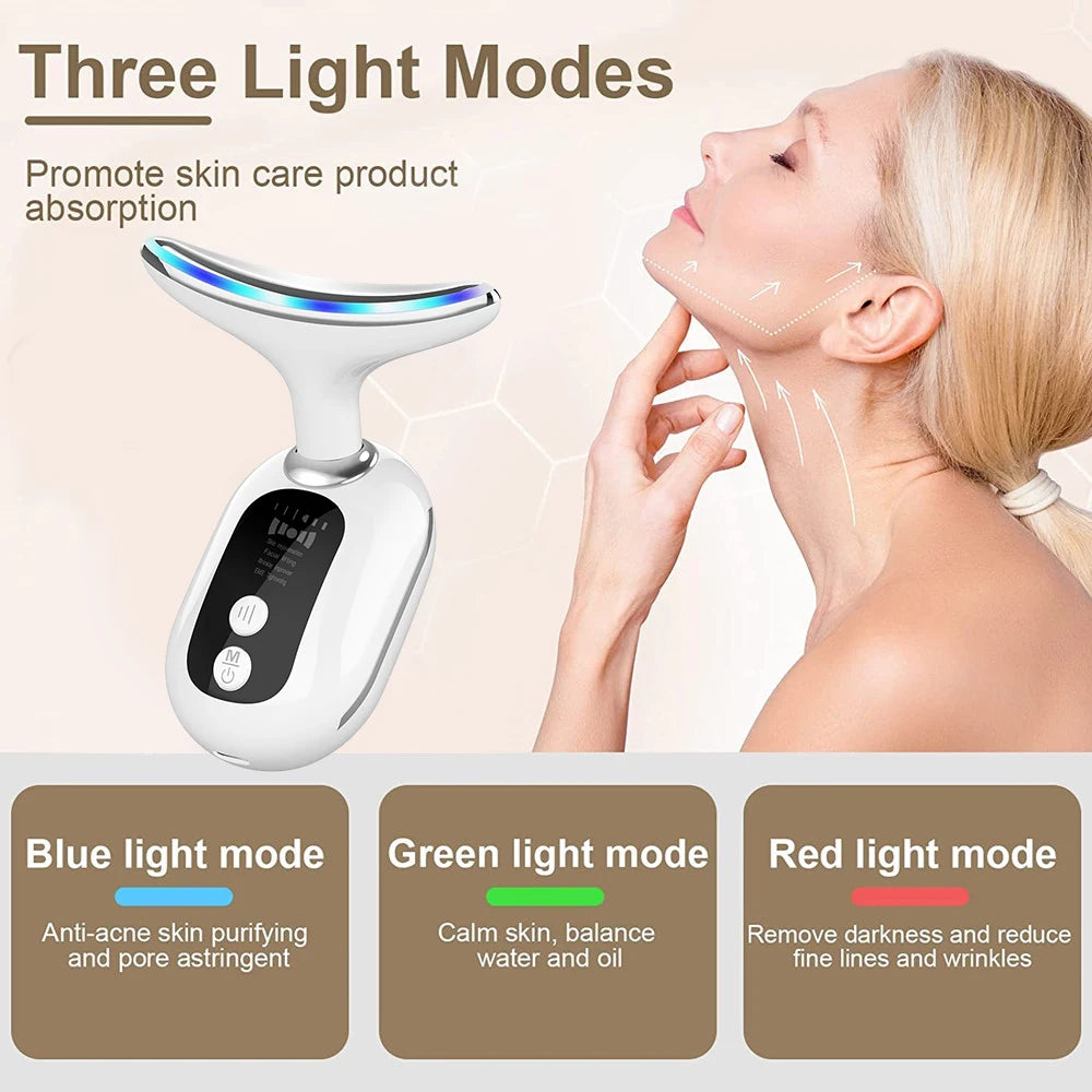 LED Face Rejuvenation and Neck Sculpting Massager (Anti-Aging)