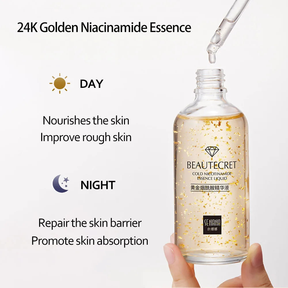 24K Gold Niacinamide Face Serum Anti Ageing Skincare Set