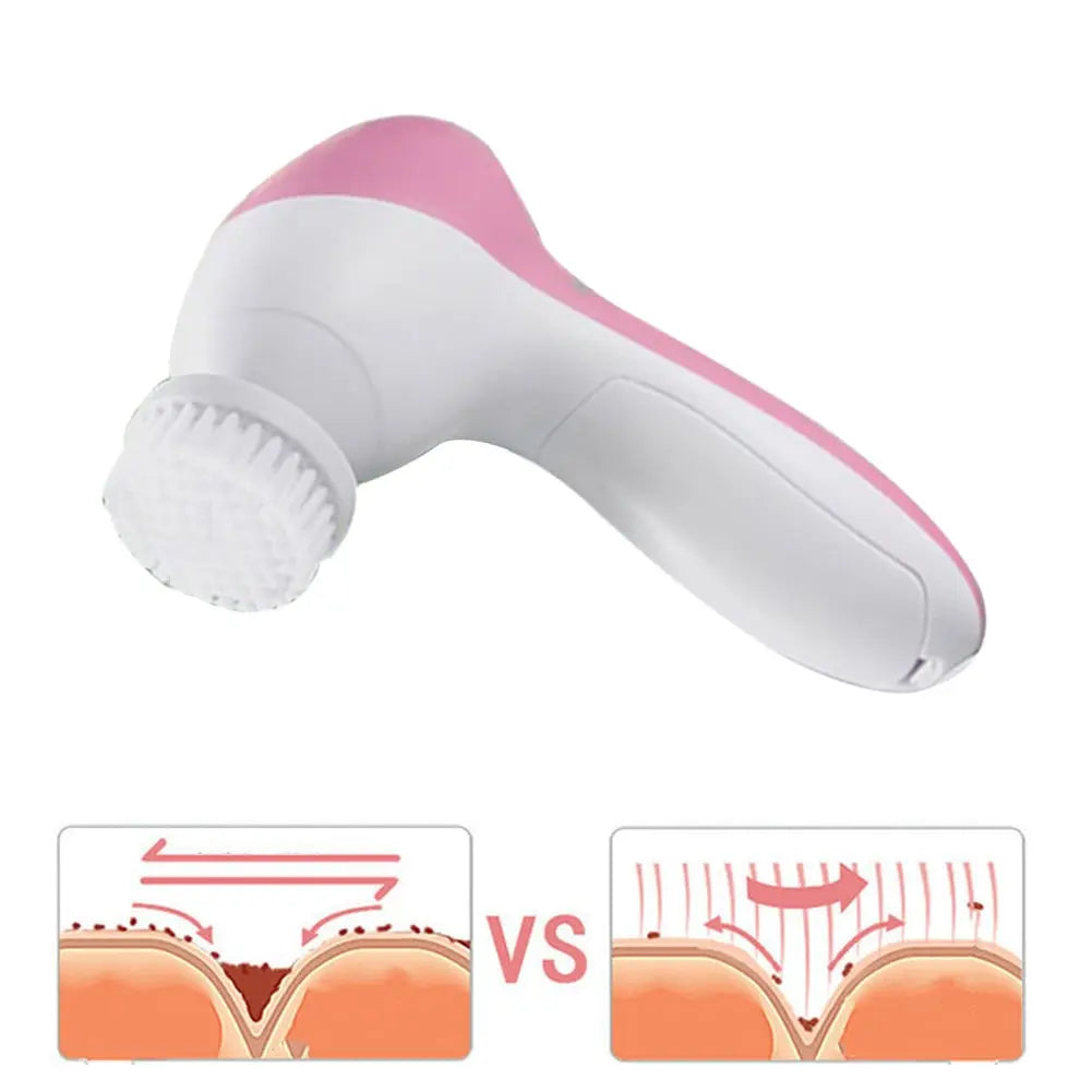 Electric Facial Cleaner 5 IN 1 Face Cleansing Brush