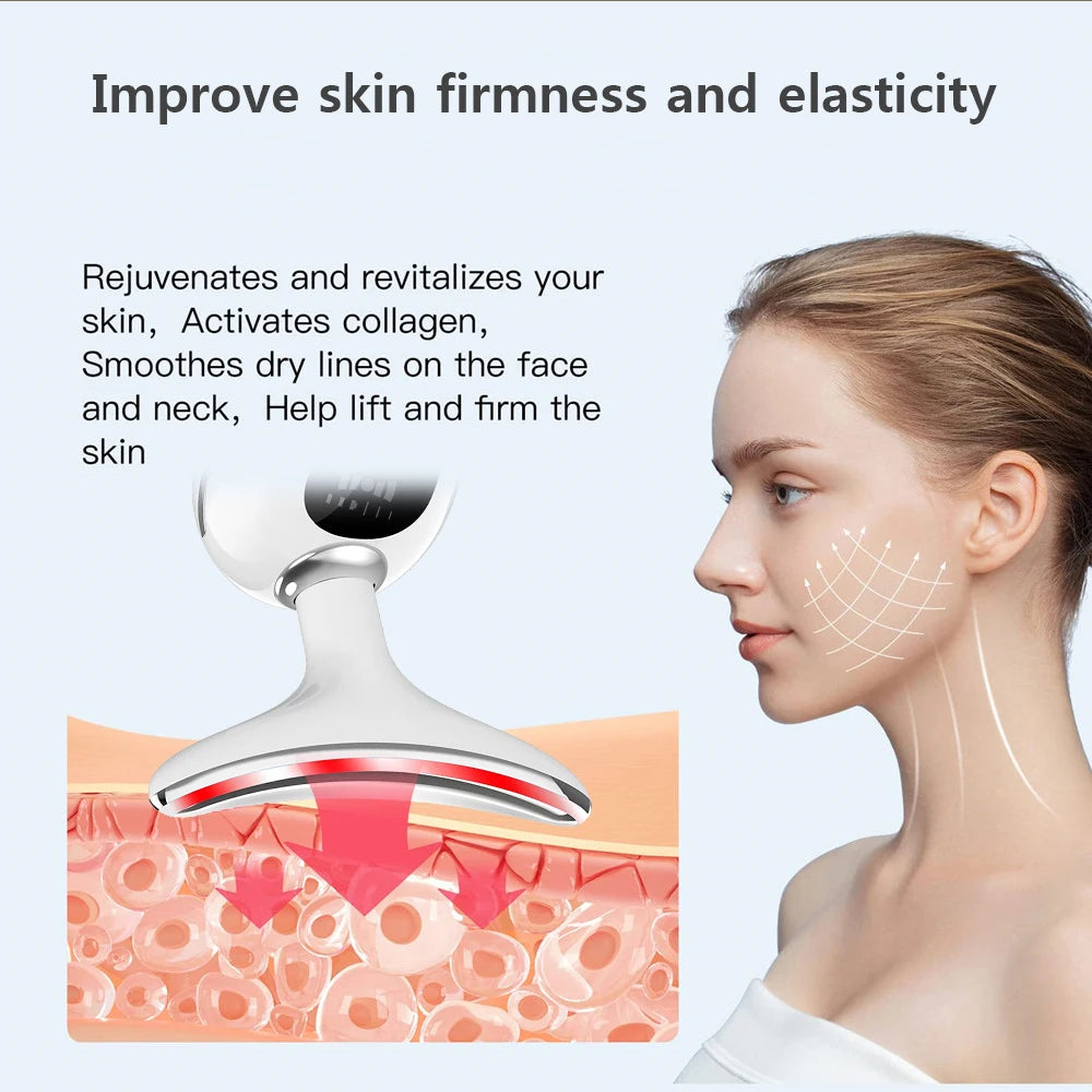 LED Face Rejuvenation and Neck Sculpting Massager (Anti-Aging)