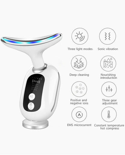 LED Face Rejuvenation and Neck Sculpting Massager (Anti-Aging)