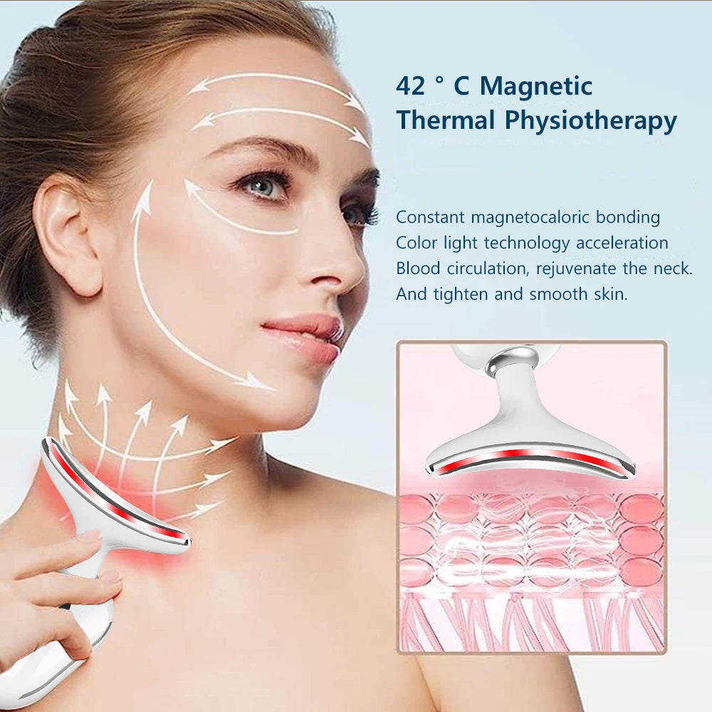 LED Face Rejuvenation and Neck Sculpting Massager (Anti-Aging)